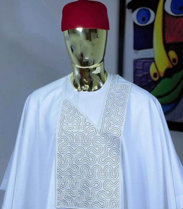 African Men Agbada - White